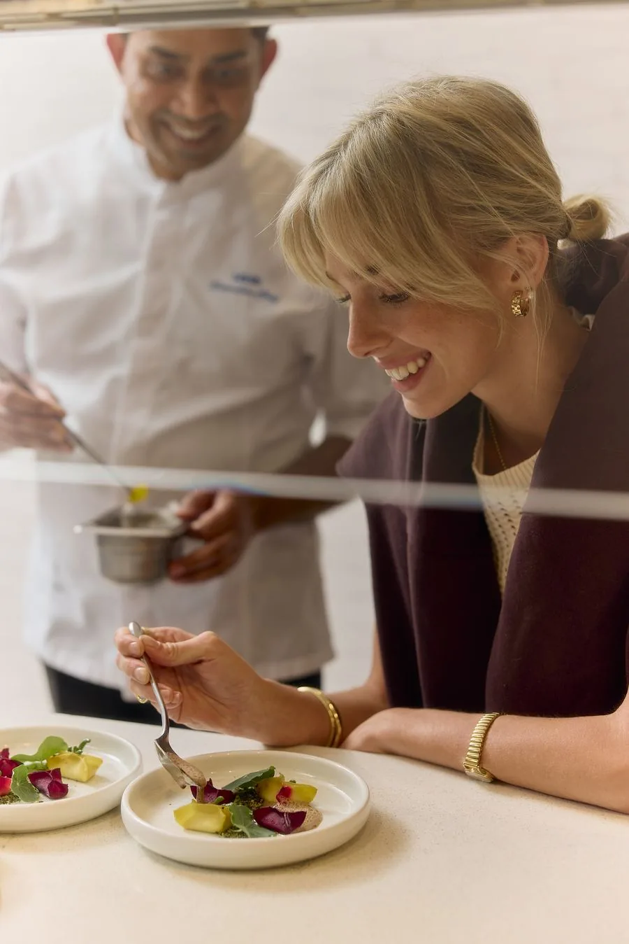 Chloe Wheatland and the Pullman on the Park kitchen team developing the See Dining Differently menu