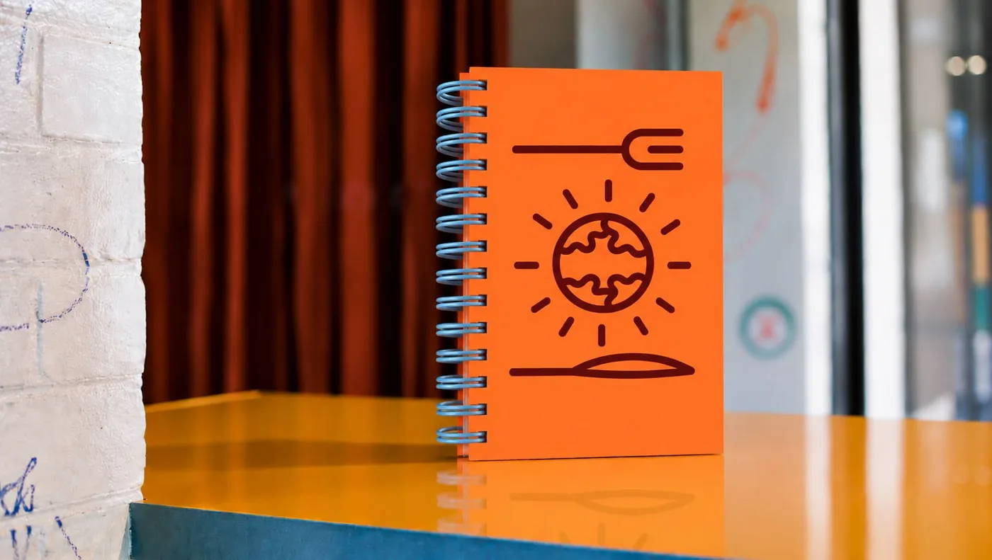 Harmony Table branded notebook collateral