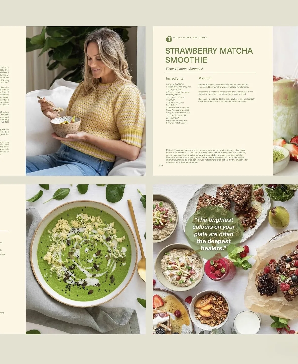 Interior recipe spread from My Vibrant Table